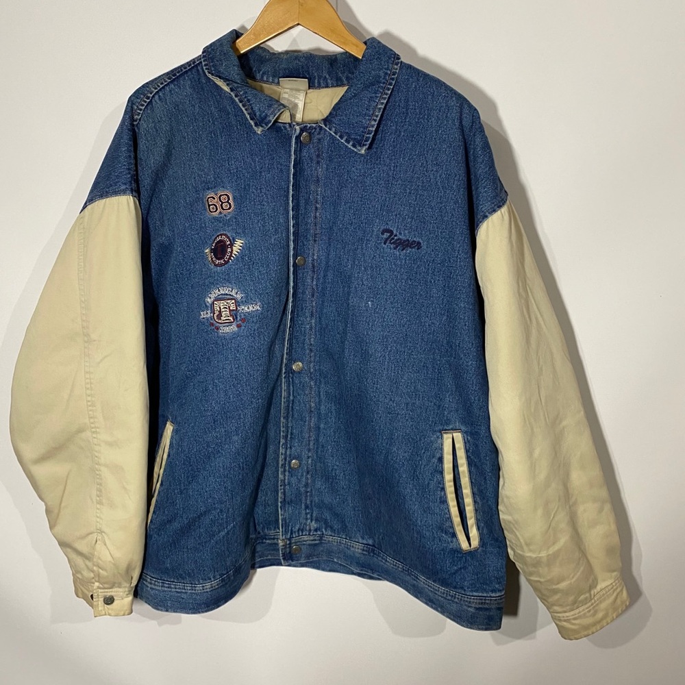Vintage 90s Disney tigger varsity denim jacket xxl